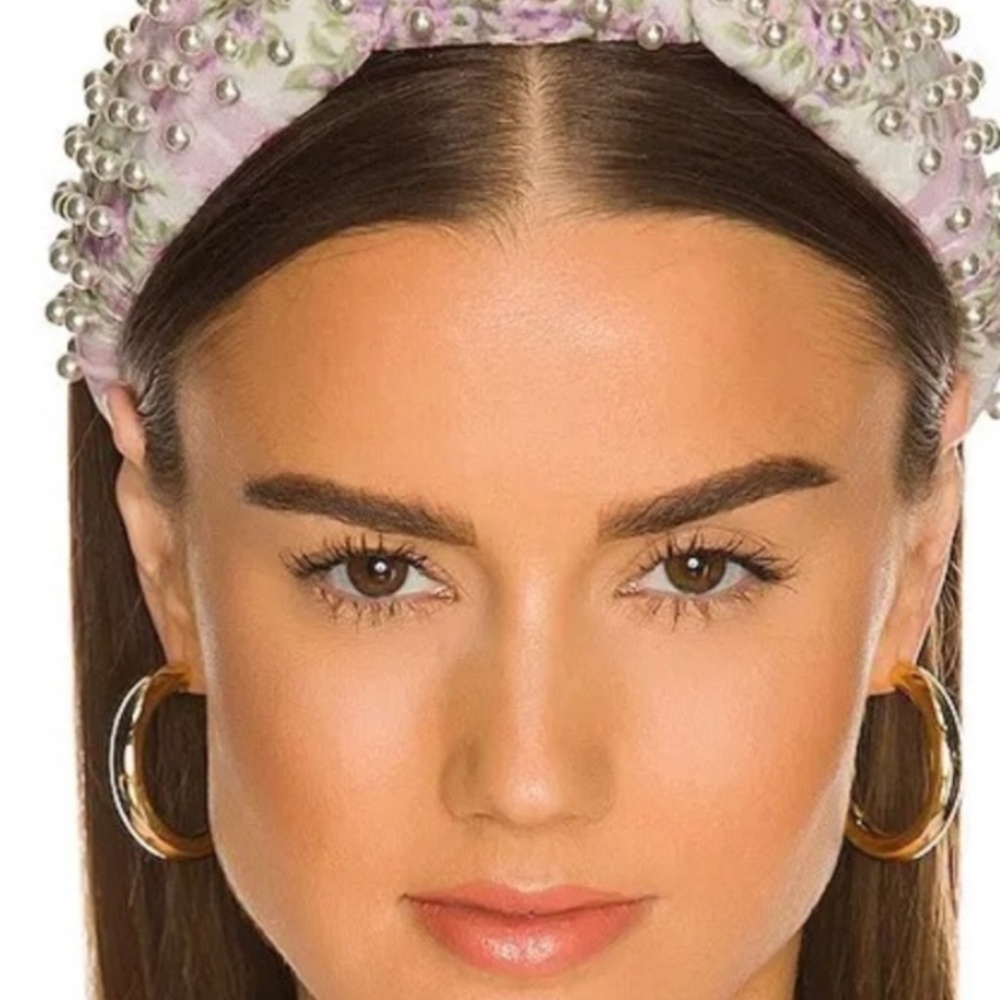 LeLe Sadoughi Knotted Pearl Headband, RARE